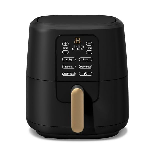 6 Qt Air Fryer with Touch-Activated Display, Black I471