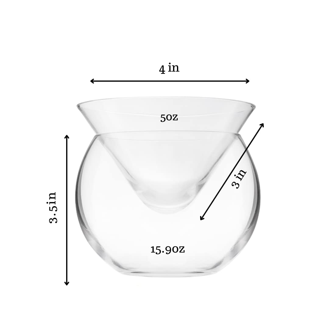 Stemless Martini Glasses with Chiller V59720