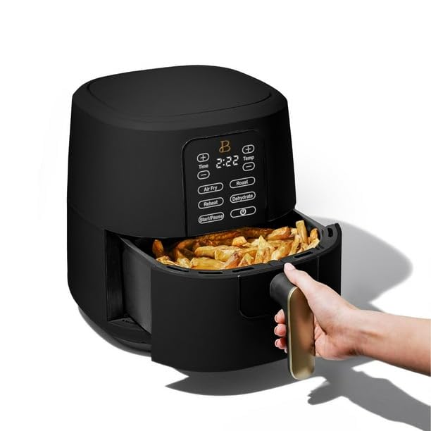 6 Qt Air Fryer with Touch-Activated Display, Black I471