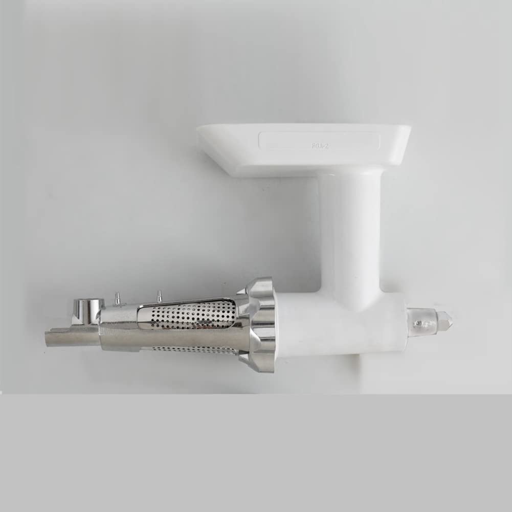 Meat Grinder Attachment for Mixers, White & Silver G4449