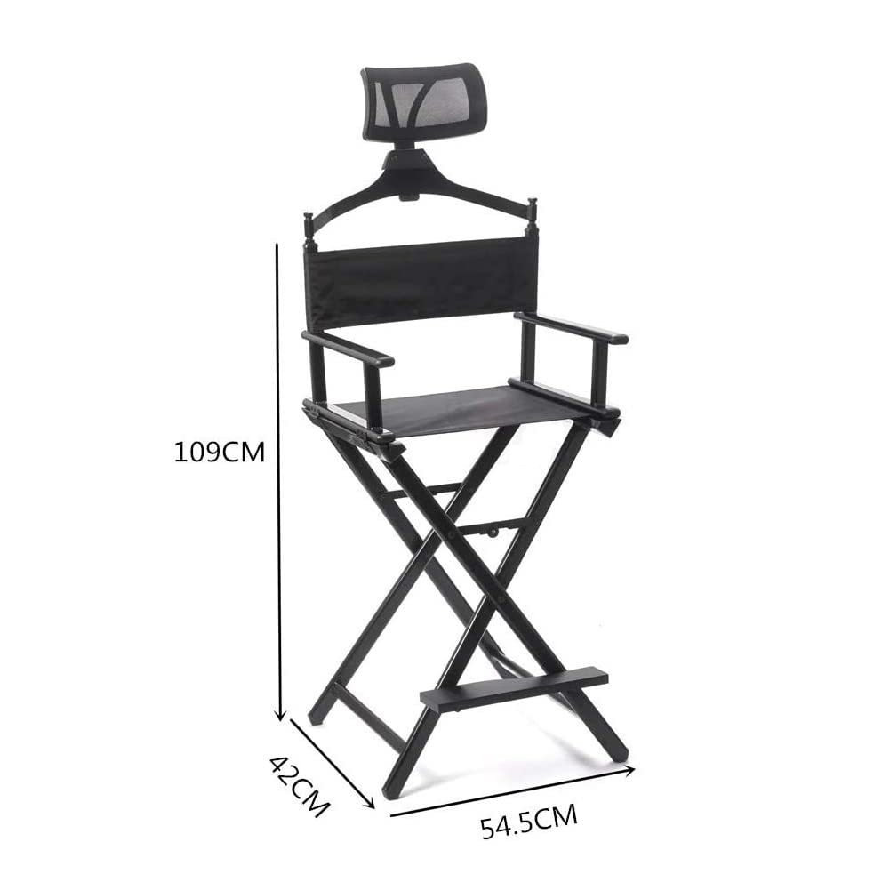 Folding Aluminum Makeup Artist Chair with Headrest B653