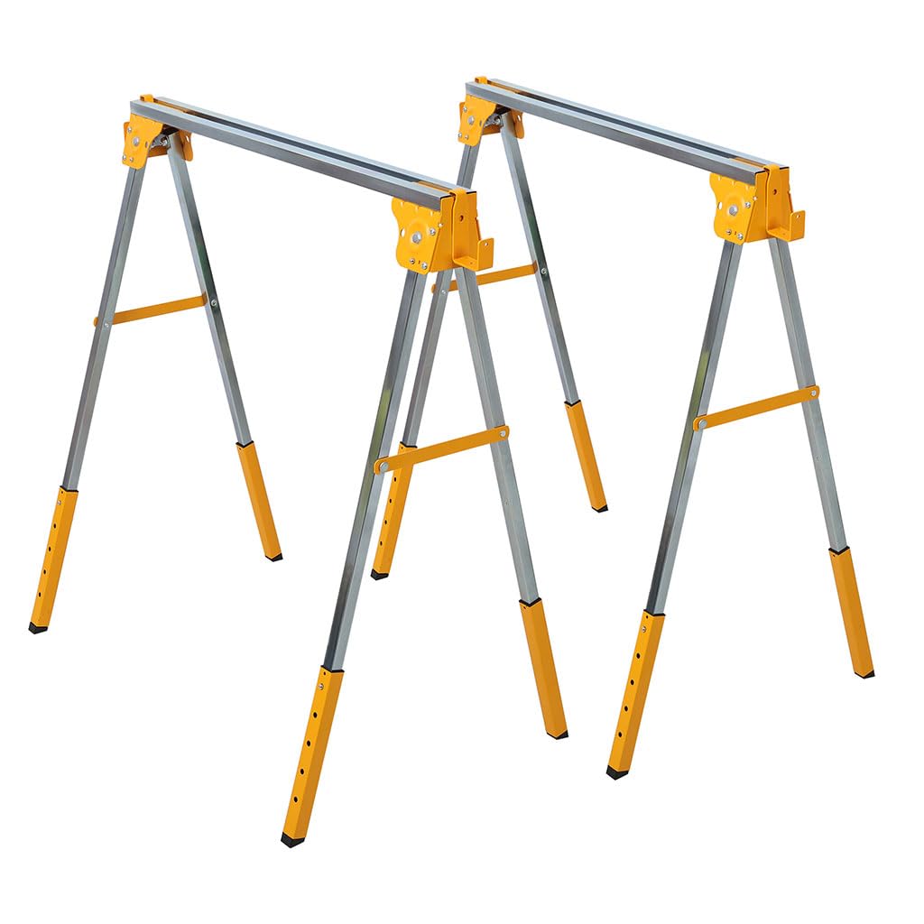 2 Pack Adjustable Steel Saw Horses 2600 Lbs C2283