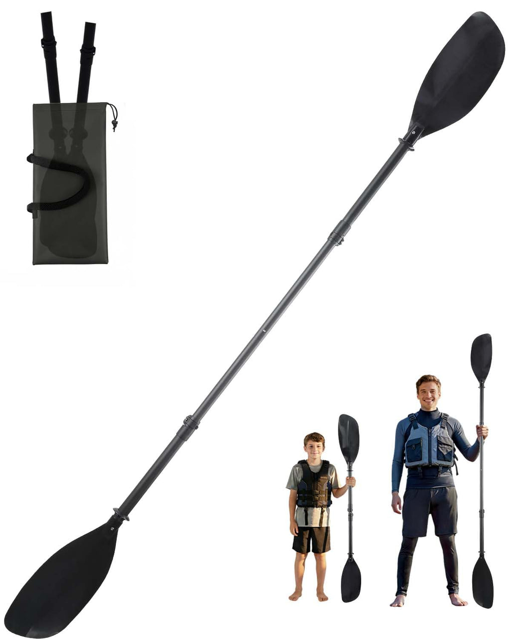Adjustable Kayak Paddle 60-90" Stainless Steel G34860
