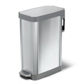 Narrow 12 Gallon Stainless Steel Step Trash Can with Soft Close Lid E823450