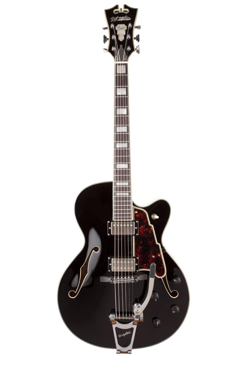 Black Archtop Hollowbody Electric Guitar H513