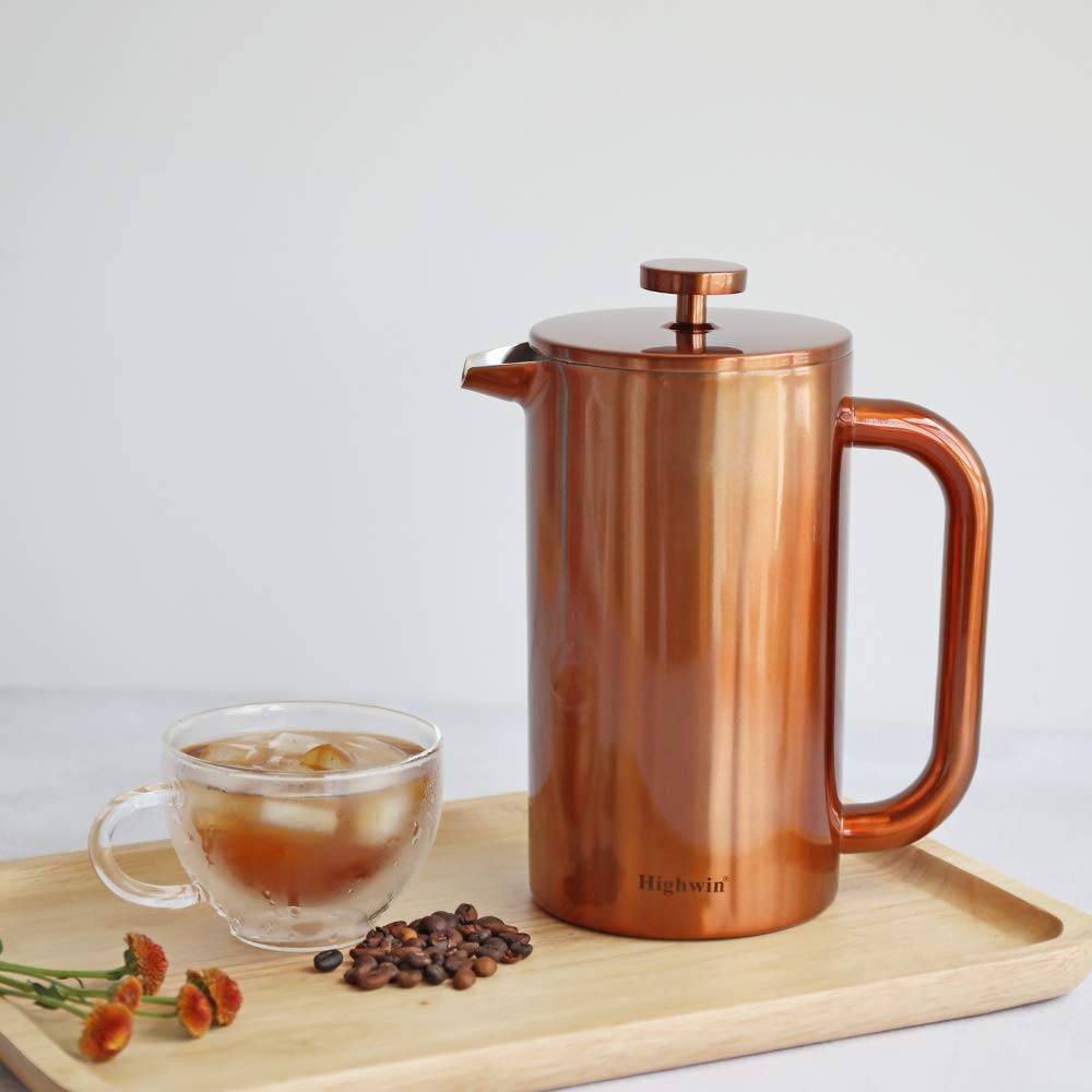 8 Cup Double Wall Insulated Stainless Steel French Coffee Press W8827