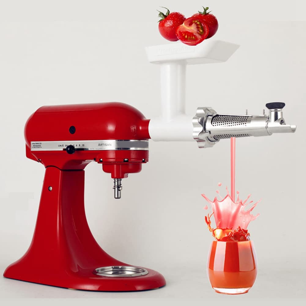 Meat Grinder Attachment for Mixers, White & Silver G4449