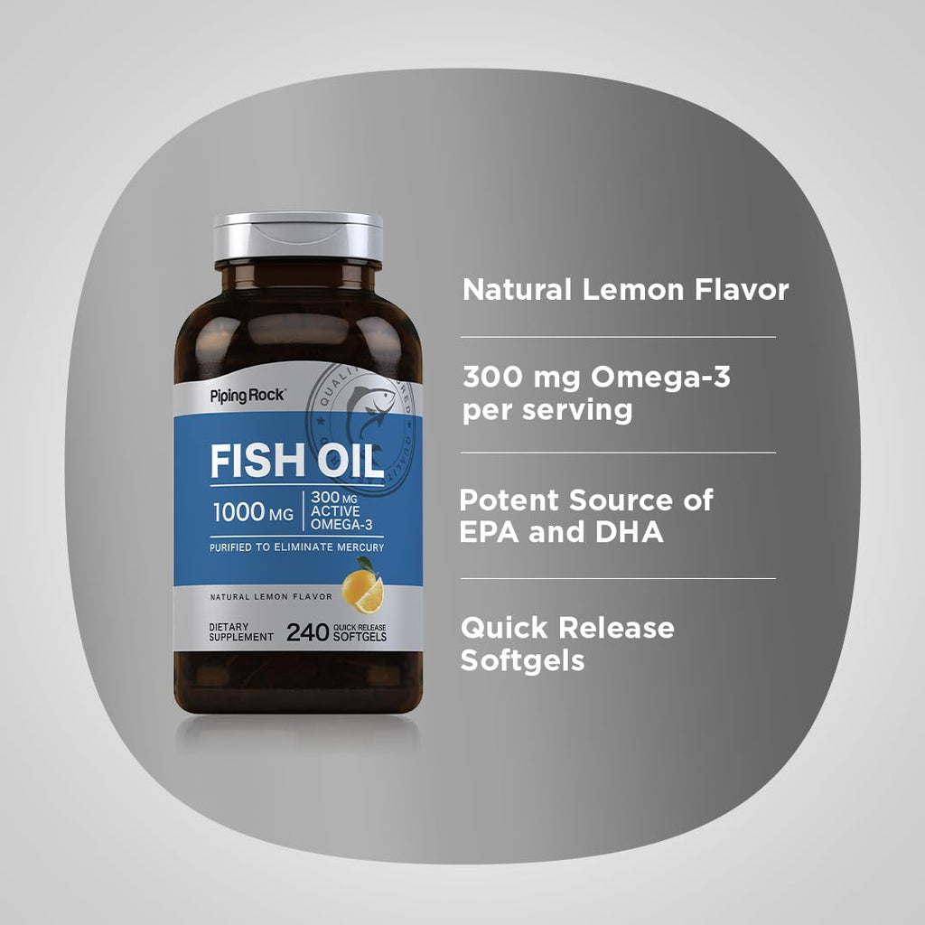 Fish Oil 1000mg 240 Softgels Omega-3 N1662