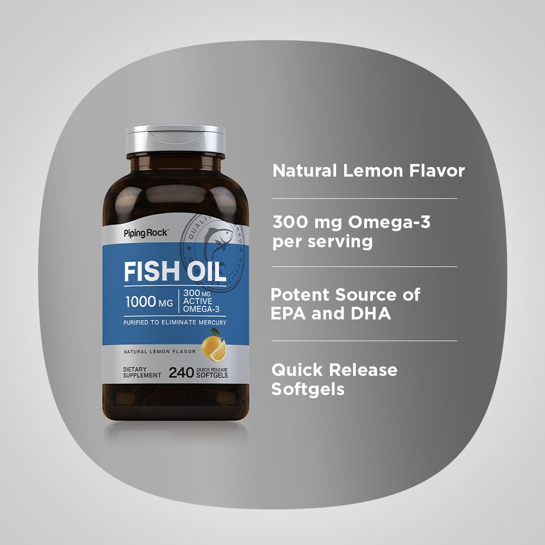 Fish Oil 1000mg 240 Softgels Omega-3 N1662