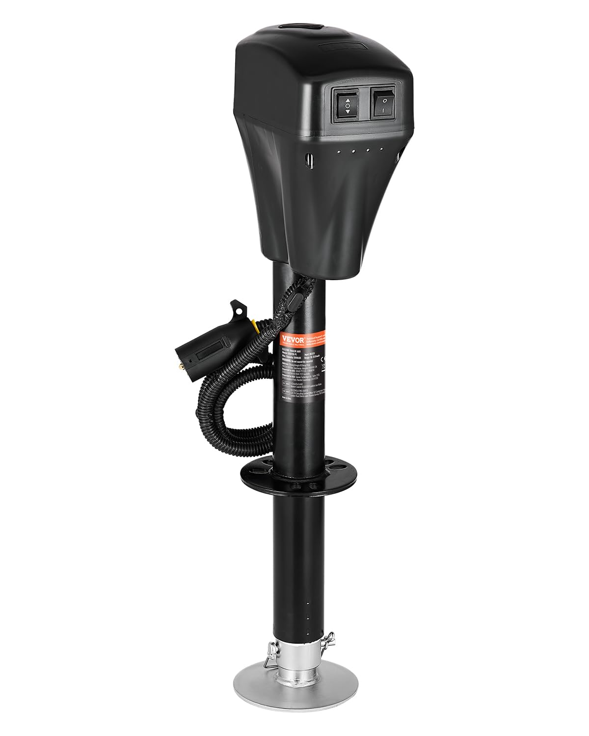 Electric Trailer Jack 5000 lbs 10"-28.3" Lift Black U691598