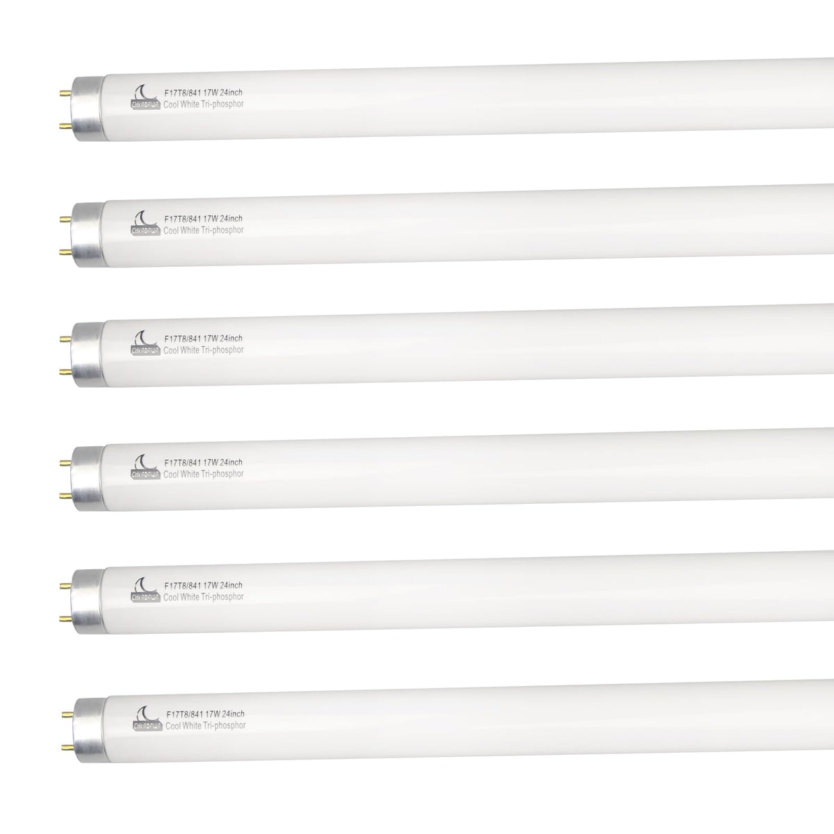 24 Inch 2 Ft T8 17W Cool White 4100K Fluorescent Tube 6 Pack Z5556