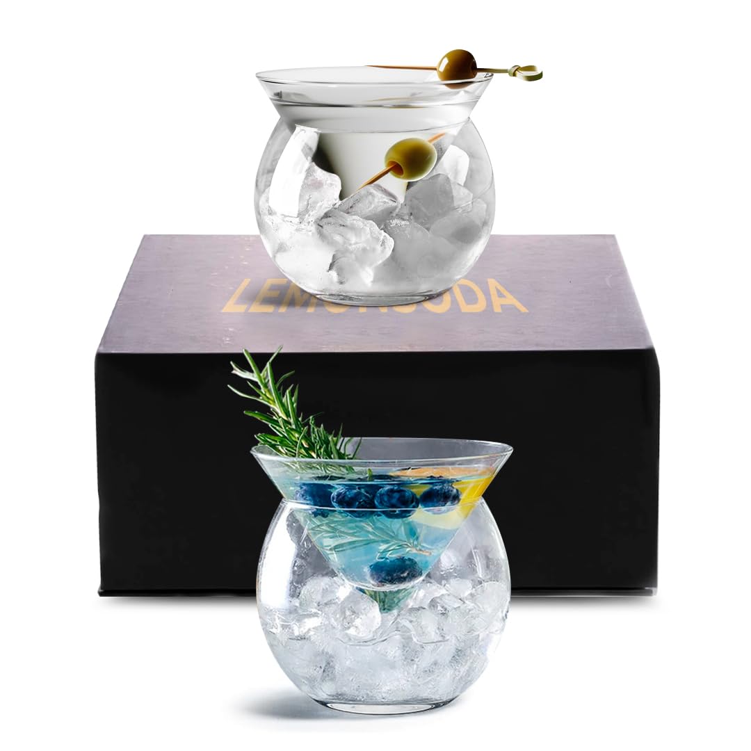 Stemless Martini Glasses with Chiller V59720
