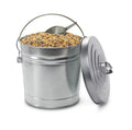 6 Gallon Galvanized Steel Round Trash Can with Locking Lid O59619