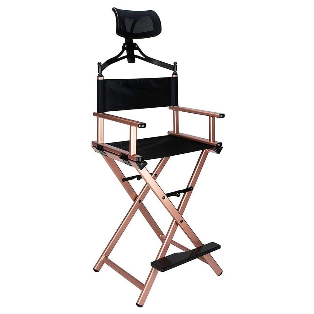Folding Aluminum Makeup Artist Chair with Headrest B653
