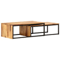 2 pcs Square Wood Nesting Tables G2062