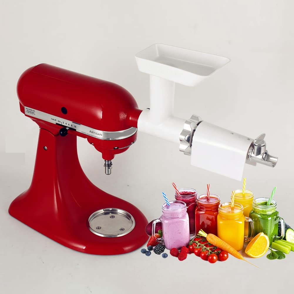 Meat Grinder Attachment for Mixers, White & Silver G4449
