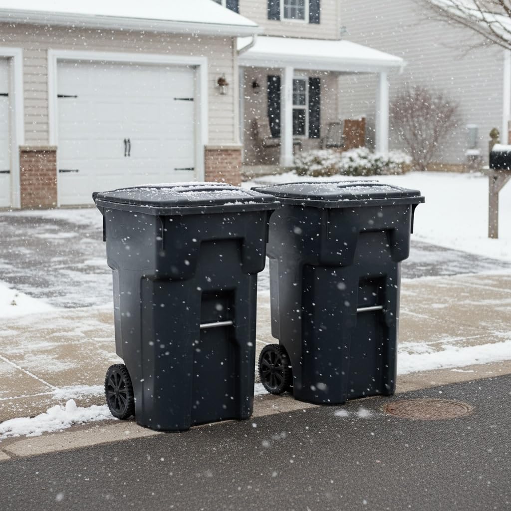 48 Gallon Garbage Cans Trash Cans With 2 Wheels And Lid Heavy Duty Y545