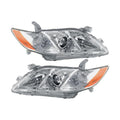 Toyota Camry 2007 2008 2009 Headlights Driver And Passenger Side Pair Amber Clear Lens I238