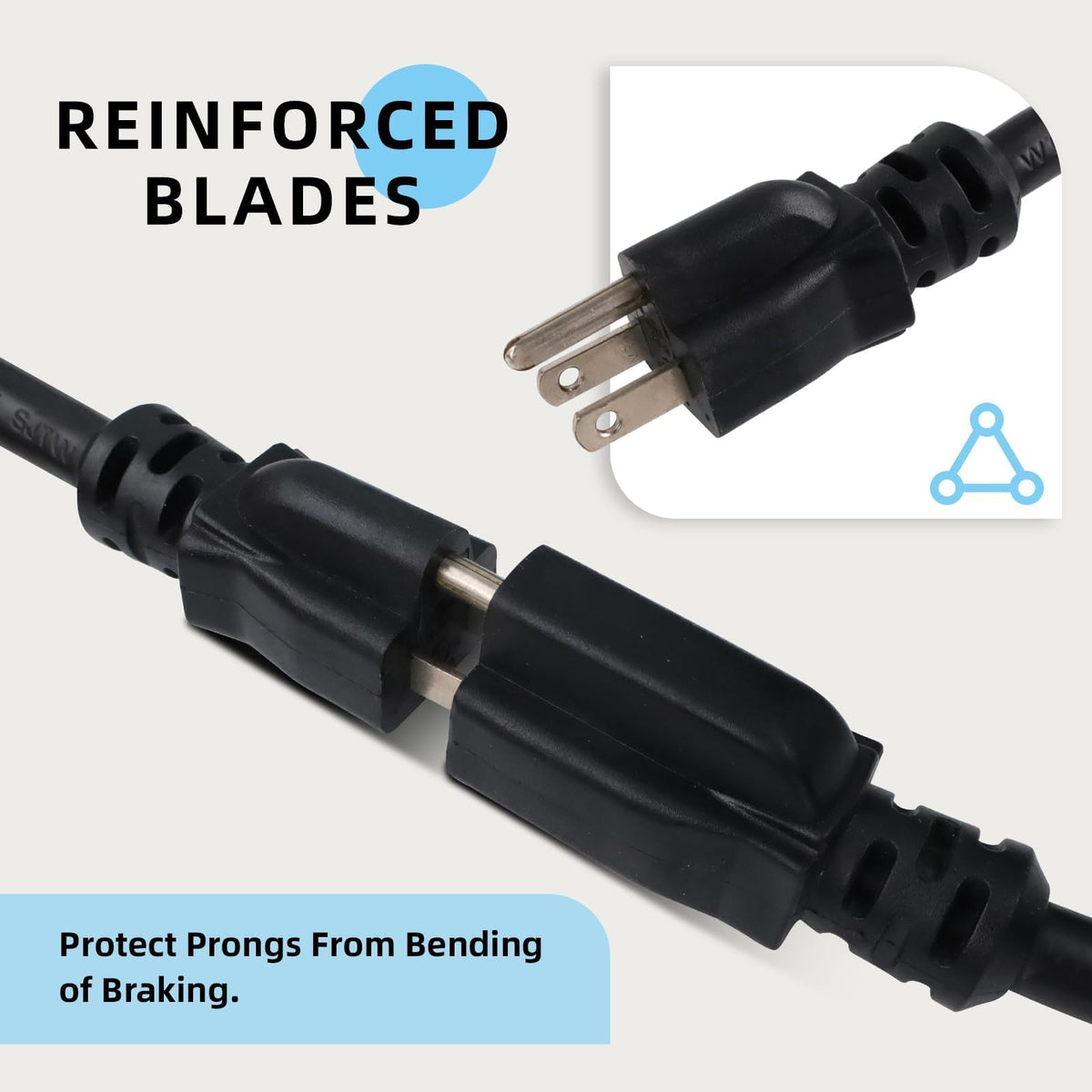 100 Ft Heavy Duty Outdoor Extension Cord, 12/3 SJTW Black 3-Prong B40021