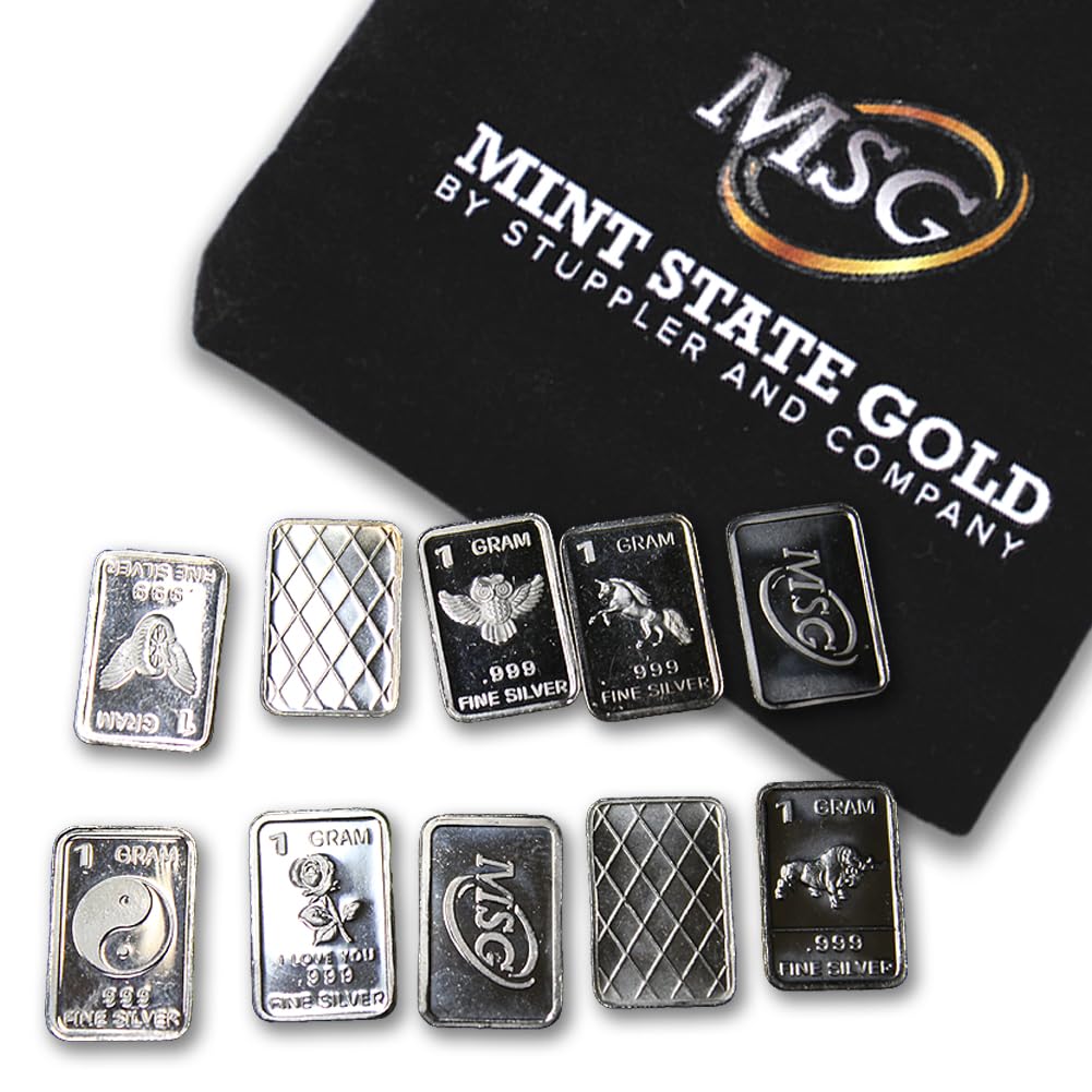 .999 Pure Silver Bars with Jewelry Pouch O310