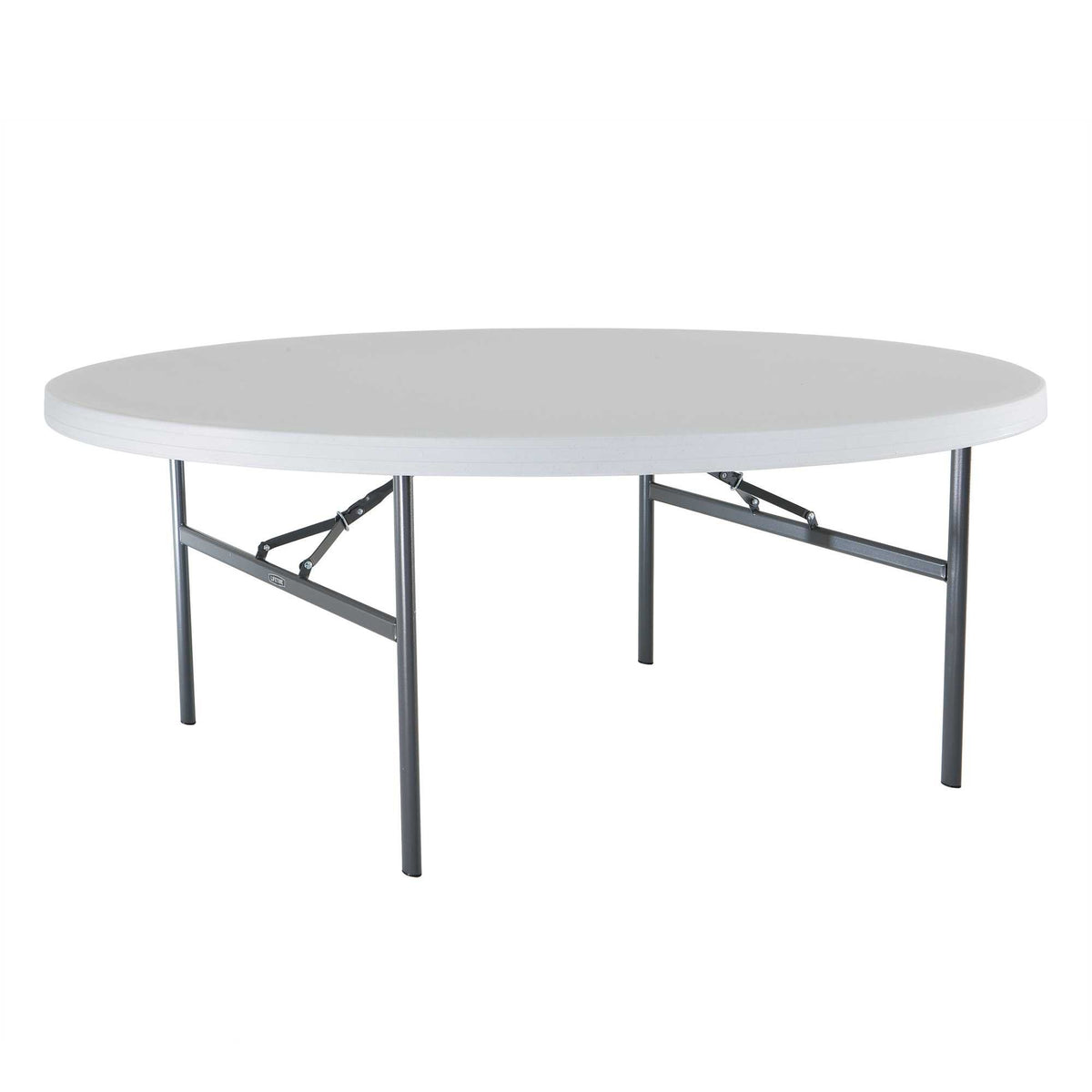Folding Round Table 6 Foot White Granite W762