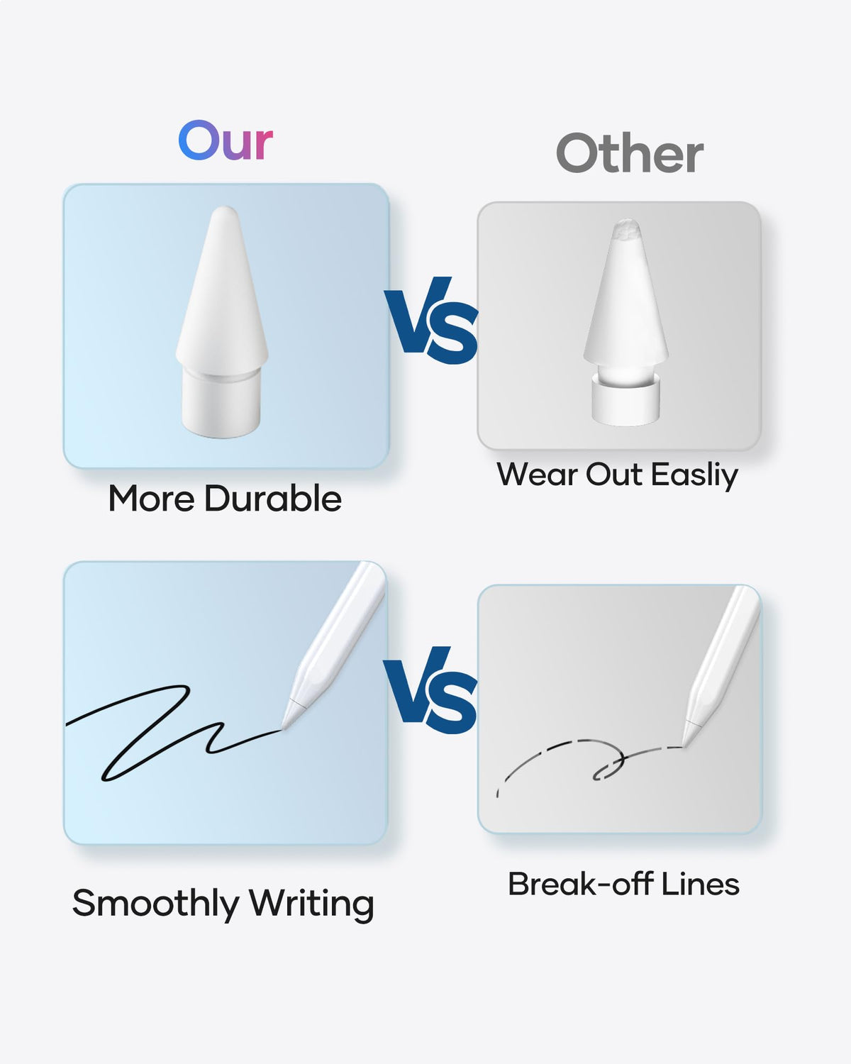 Compatible with Apple Pencil 2nd Gen/1st Gen/USB-C/Apple Pencil Pro, 4 Colors, 6 Pack Z231305