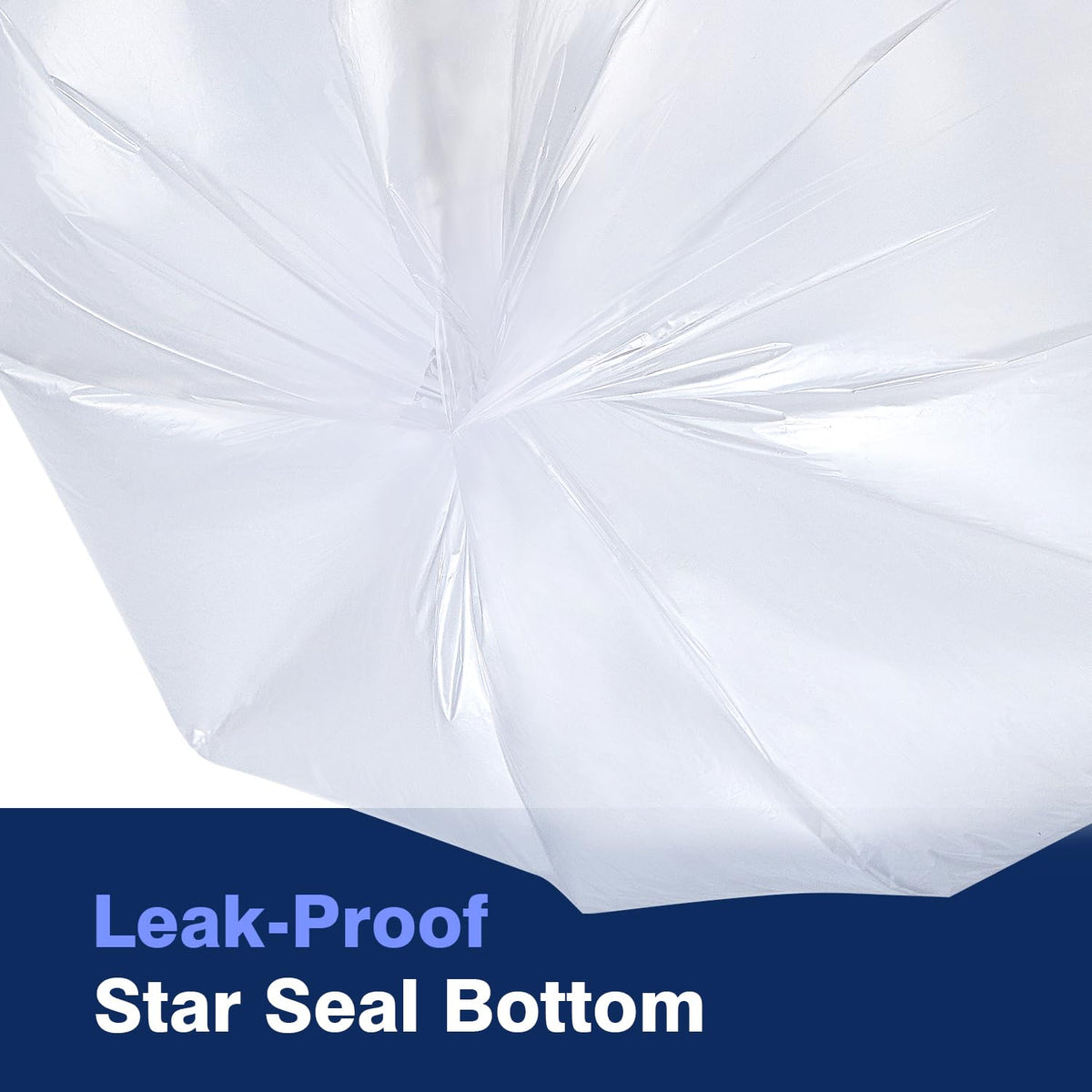 Clear 40-45 Gallon Trash Can Liners, 250 Count P49152