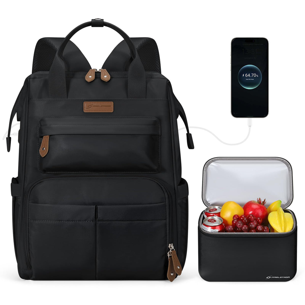 15.6-17.3" Laptop Backpack with Lunch Box V777265