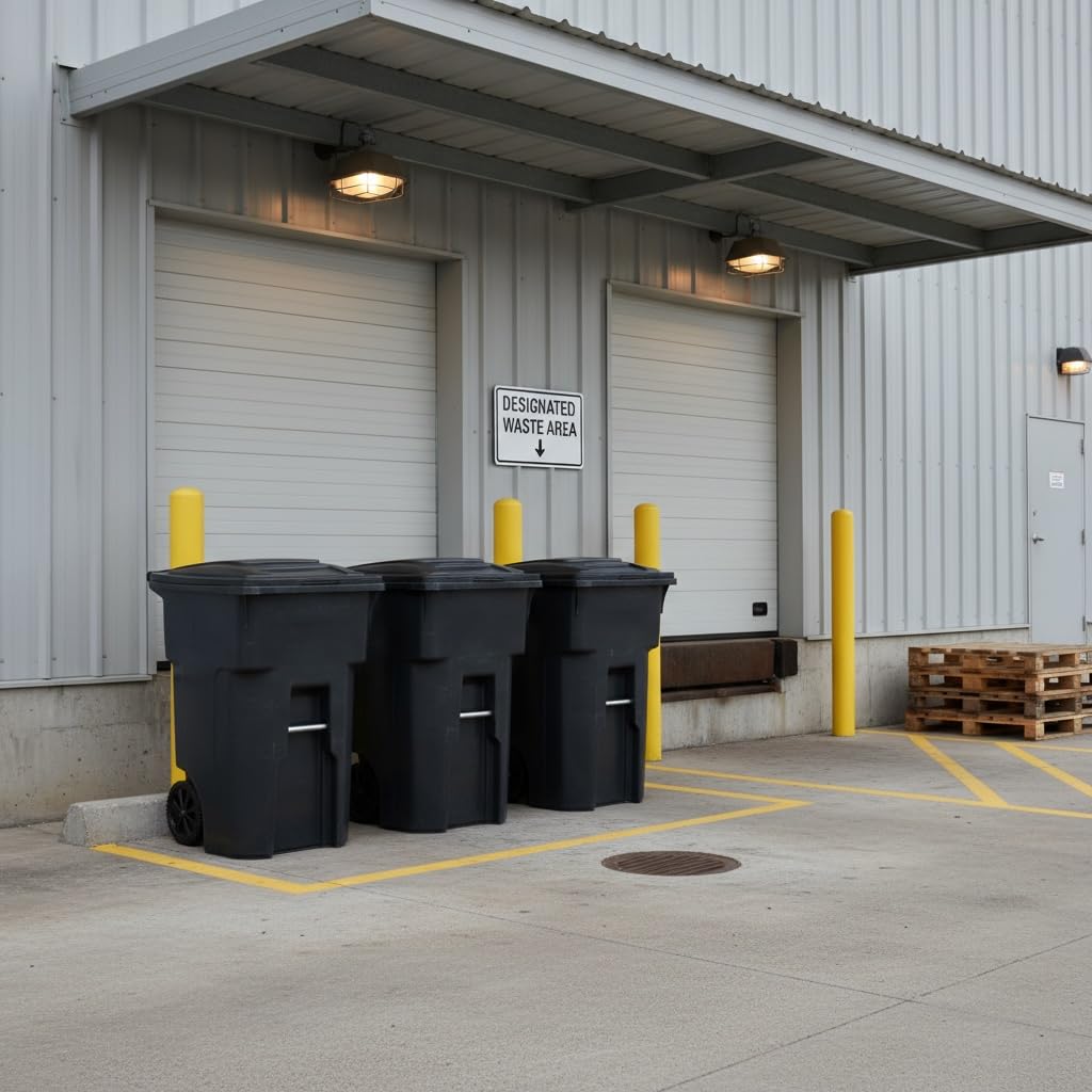 48 Gallon Garbage Cans Trash Cans With 2 Wheels And Lid Heavy Duty Y545