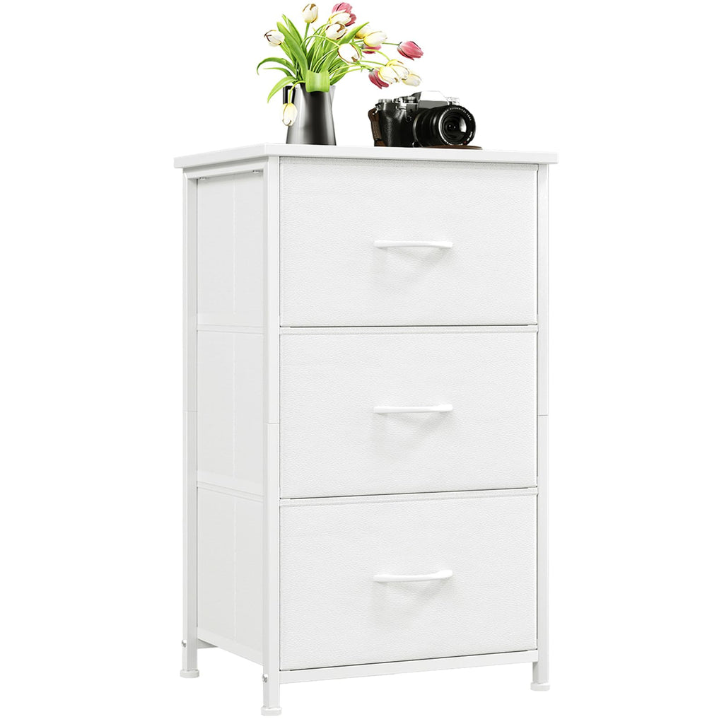 White 3 Drawer Dresser C90805