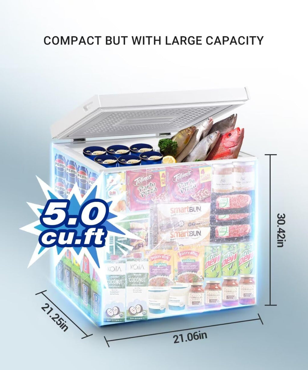 5.0 cu.ft Chest Freezer with Temperature Control H1483