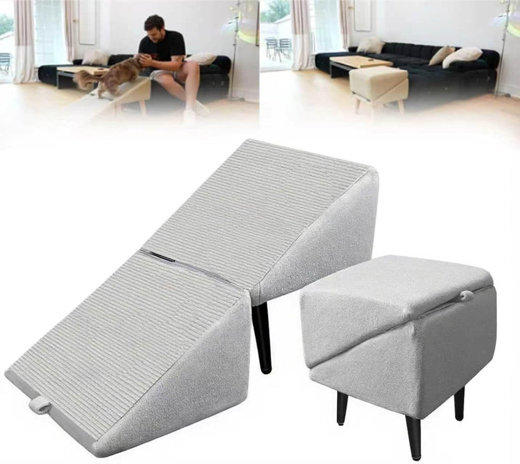 Foldable Dog Ramp Convertible Dog Steps Ottoman L989