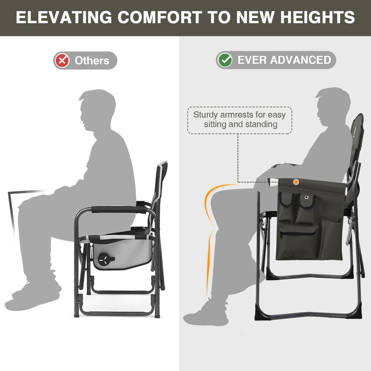 Lightweight Aluminum Director Camping Chair T63592
