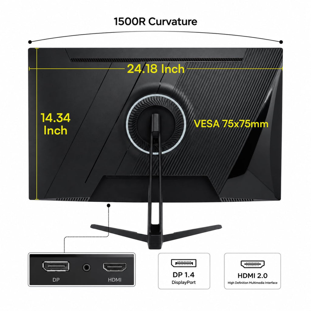 27 Inch 240Hz Curved Gaming Monitor 2K QHD P308