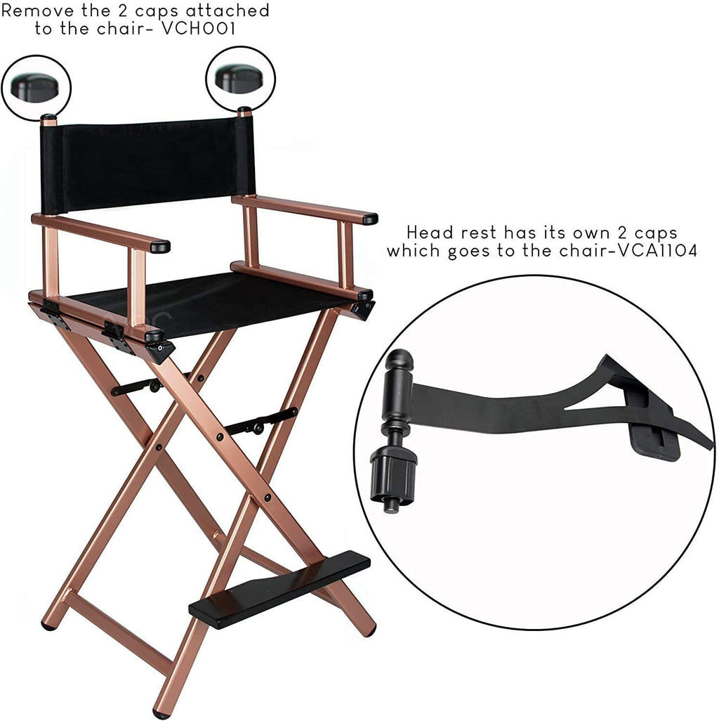 Folding Aluminum Makeup Artist Chair with Headrest B653