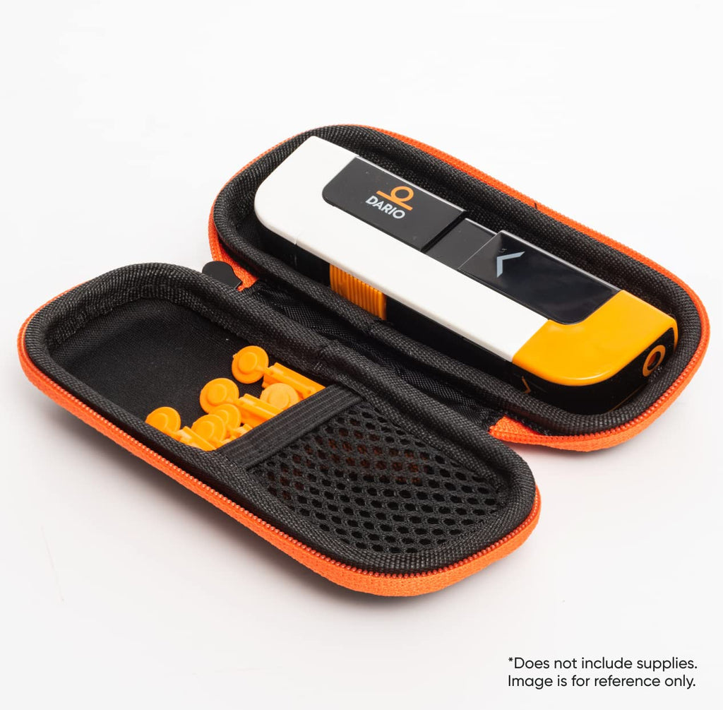 Black Diabetes Travel Case and 100 Sterile Lancets X460