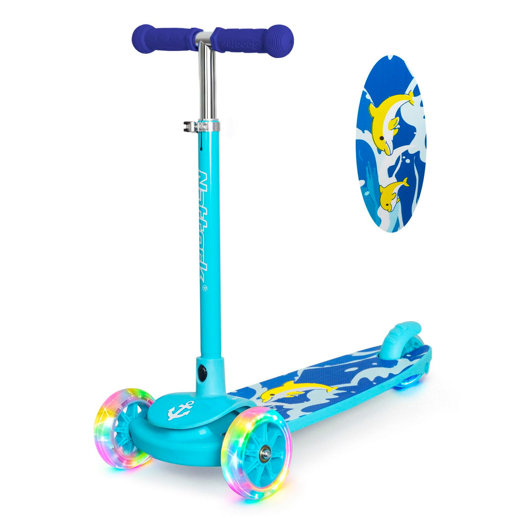 3-Wheel Toddler Kick Scooter with Light-Up Wheels H288