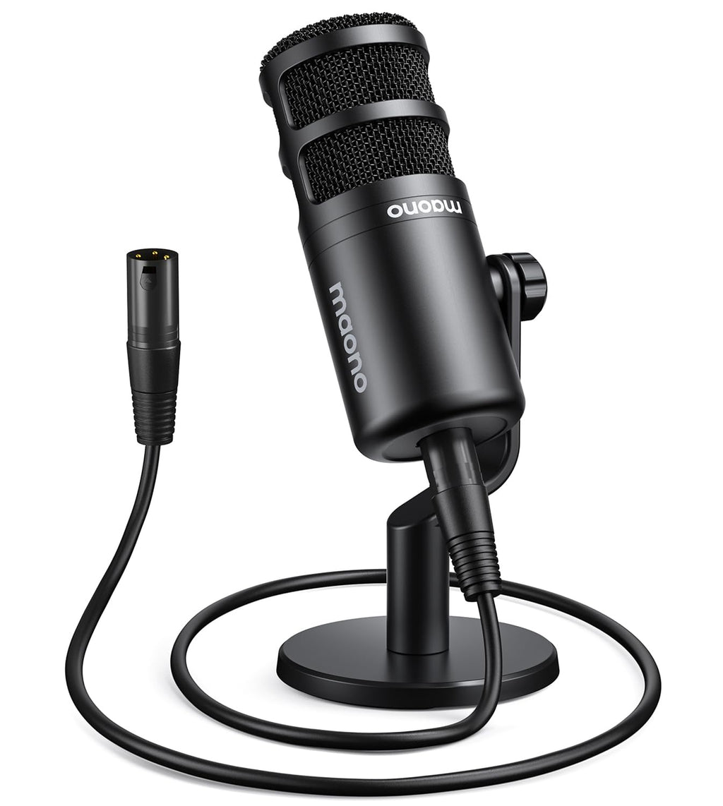 XLR Podcast Microphone, Cardioid Dynamic Metal Desk Mic P5986