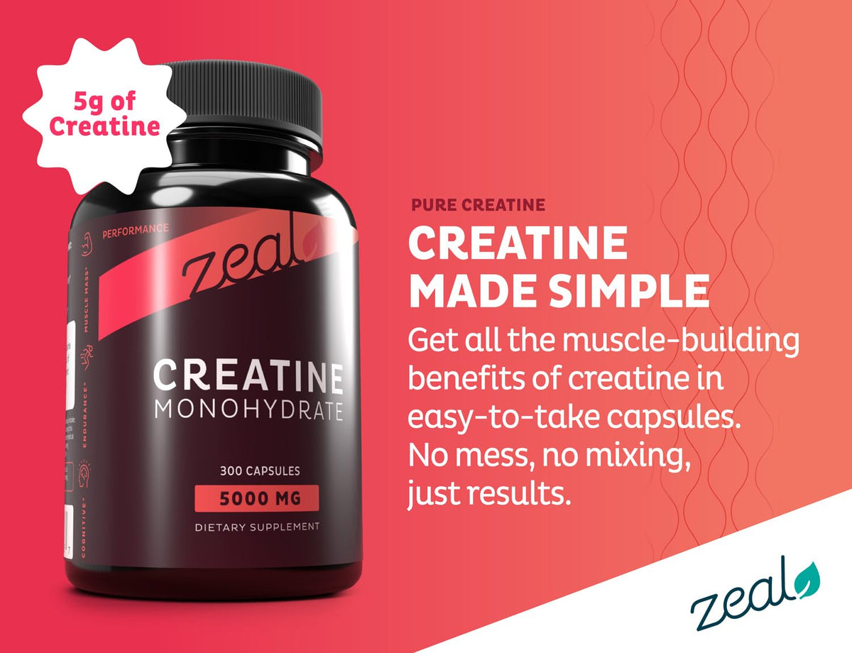Micronized Creatine Monohydrate 5000mg 300 Capsules W6181