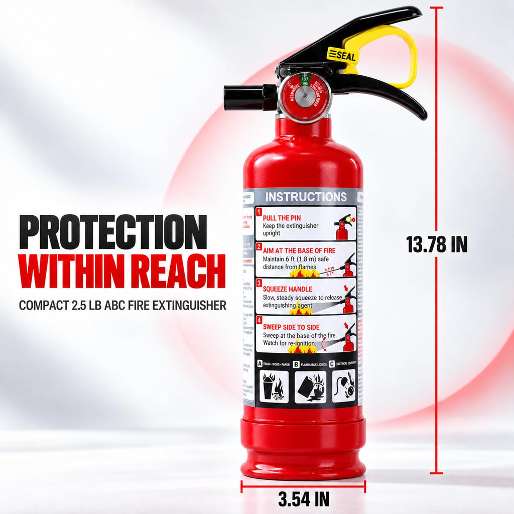 2.5 lb ABC Dry Chemical Fire Extinguishers 6-Pack I368729