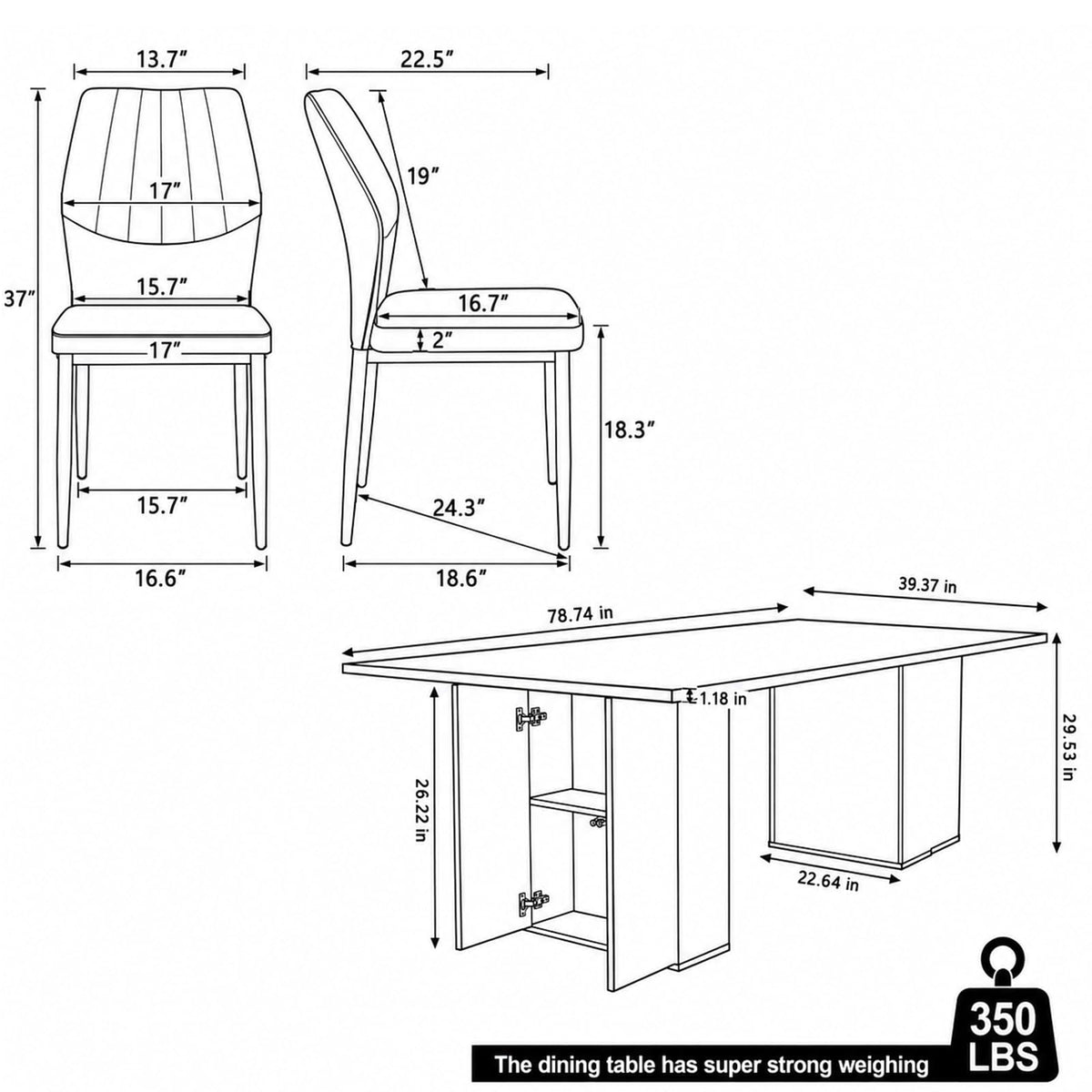 Rectangular 9 Piece Dining Table Set X3179