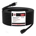 100 Ft Heavy Duty Outdoor Extension Cord, 12/3 SJTW Black 3-Prong B40021