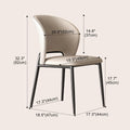 Black Faux Leather Dining Chairs with Metal Legs S579734