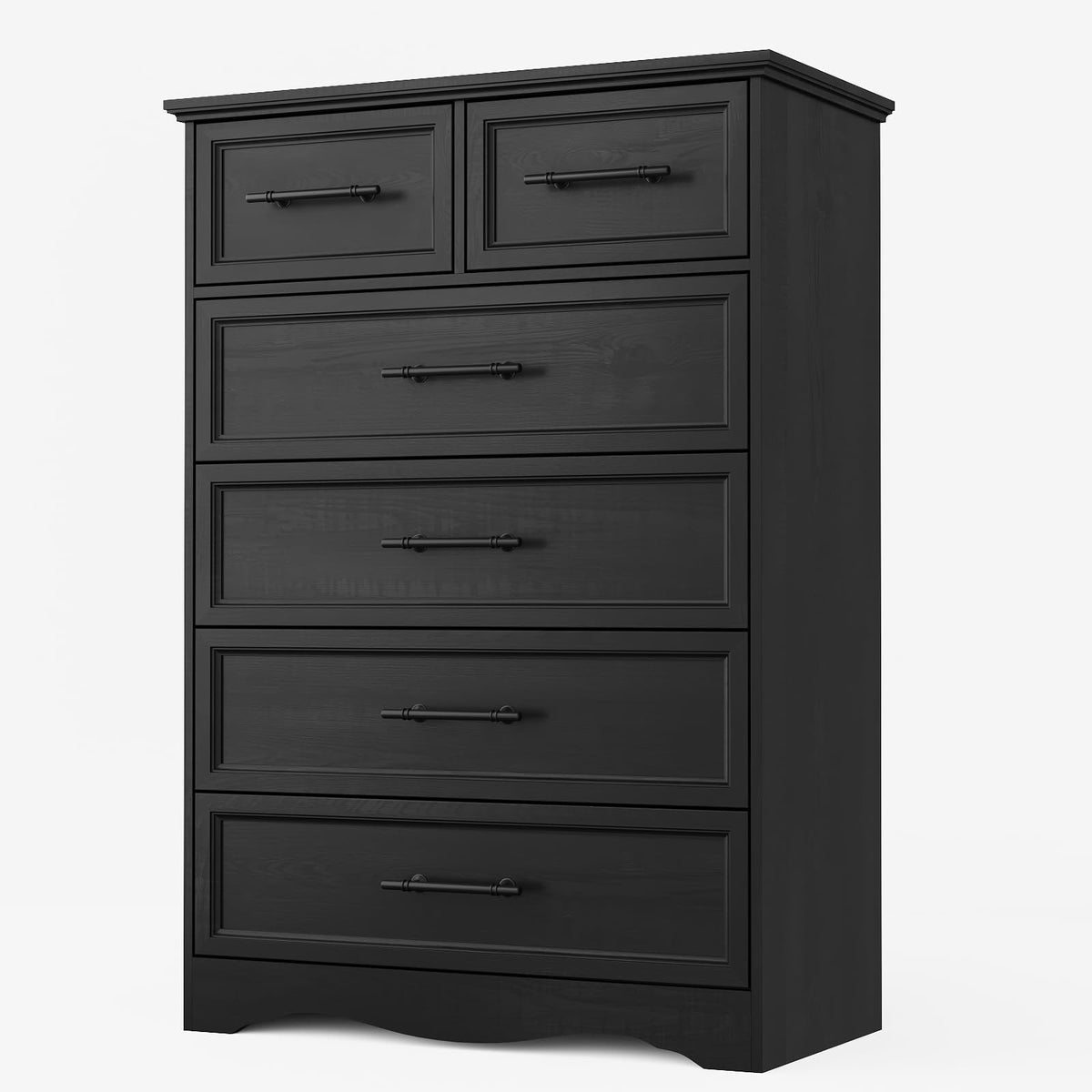 Black 6 Drawer Dresser N8285
