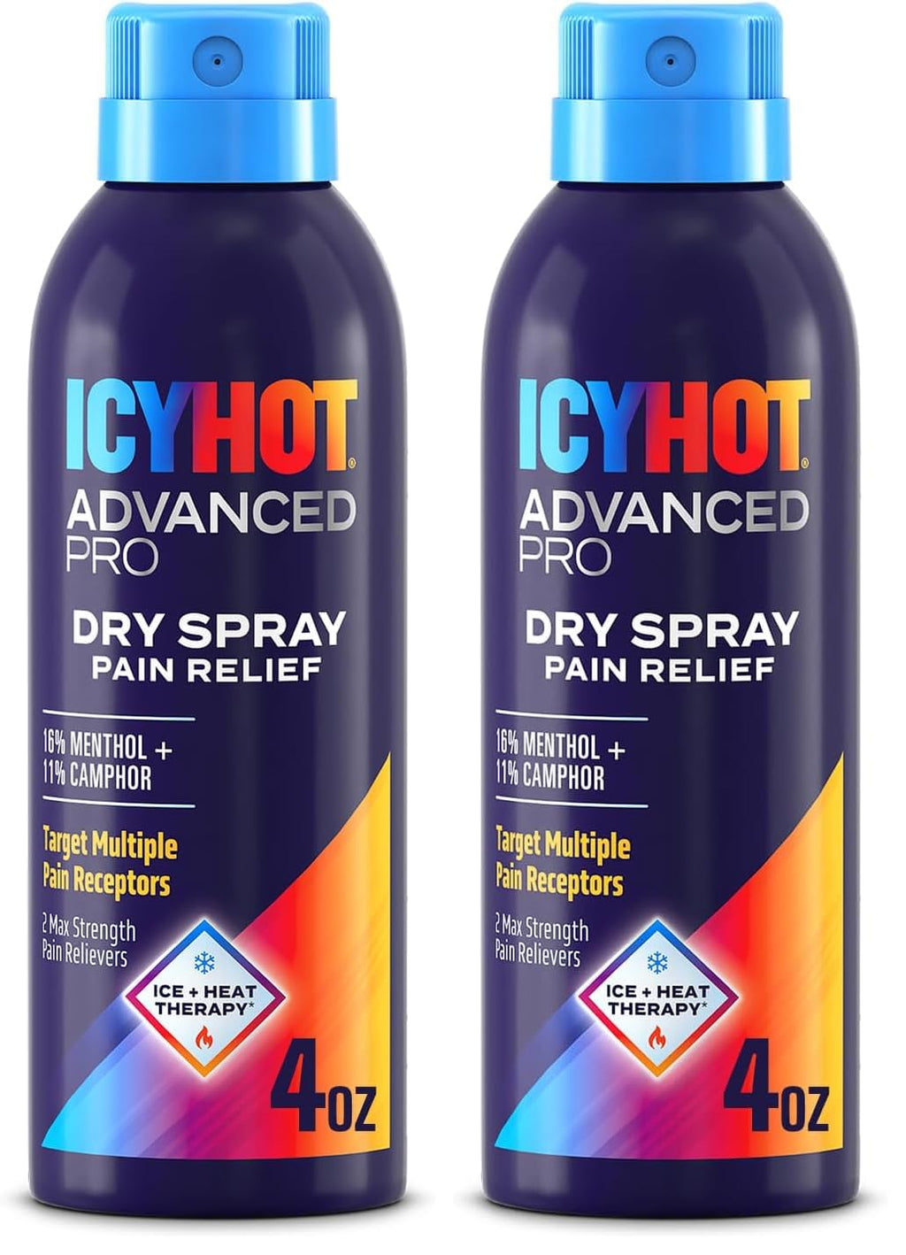 Pain Relief Dry Spray 4 oz with Menthol & Camphor Pack of 2 P319