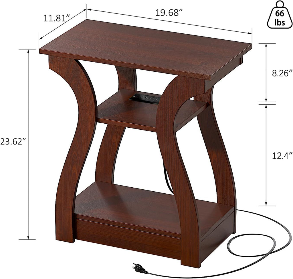 3 Tier End Table with Charging Station C42933