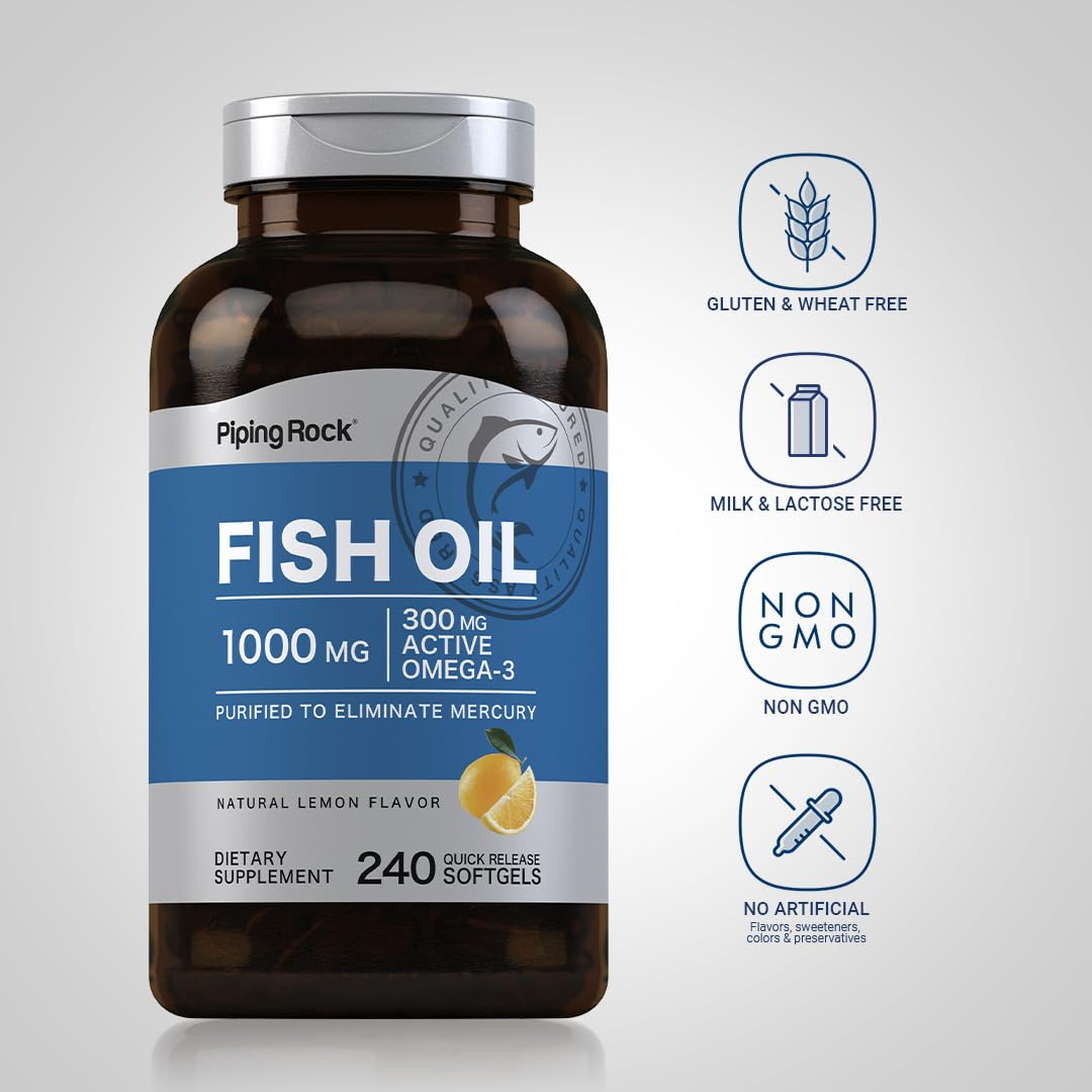 Fish Oil 1000mg 240 Softgels Omega-3 N1662