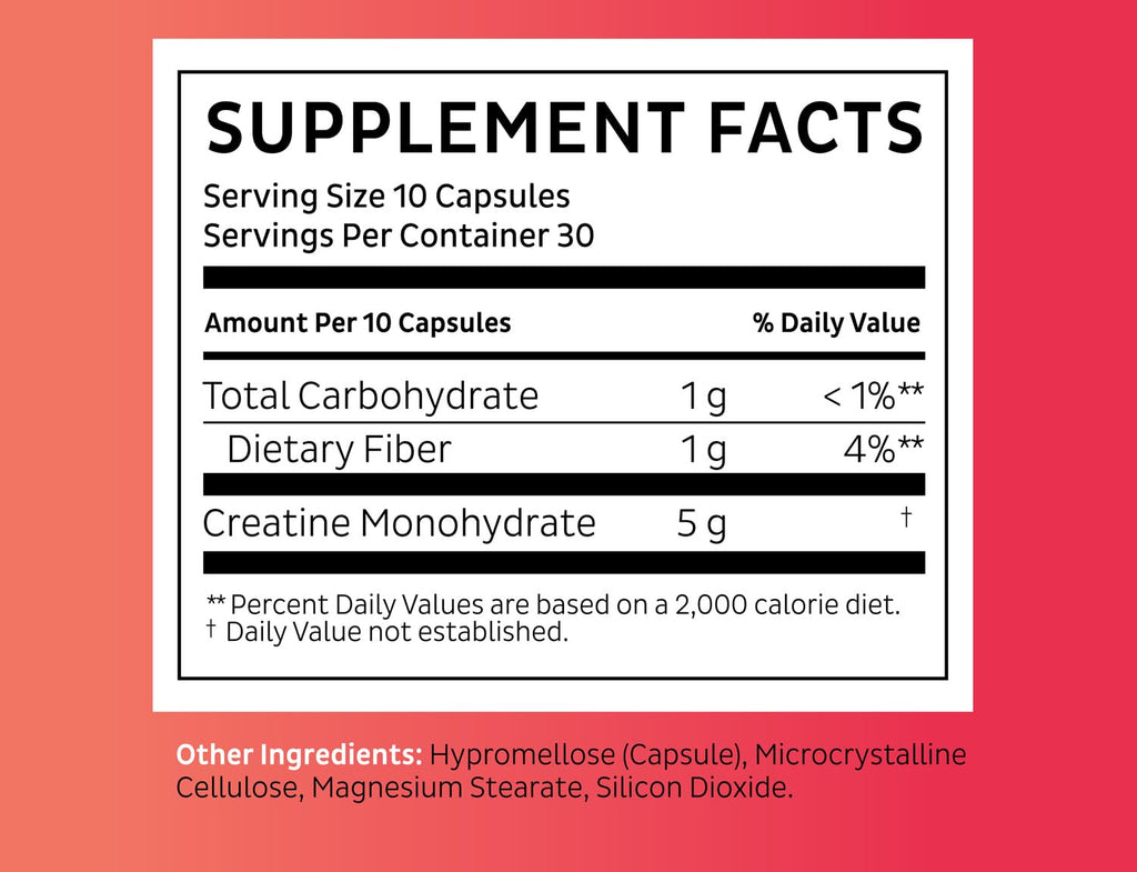 Micronized Creatine Monohydrate 5000mg 300 Capsules W6181