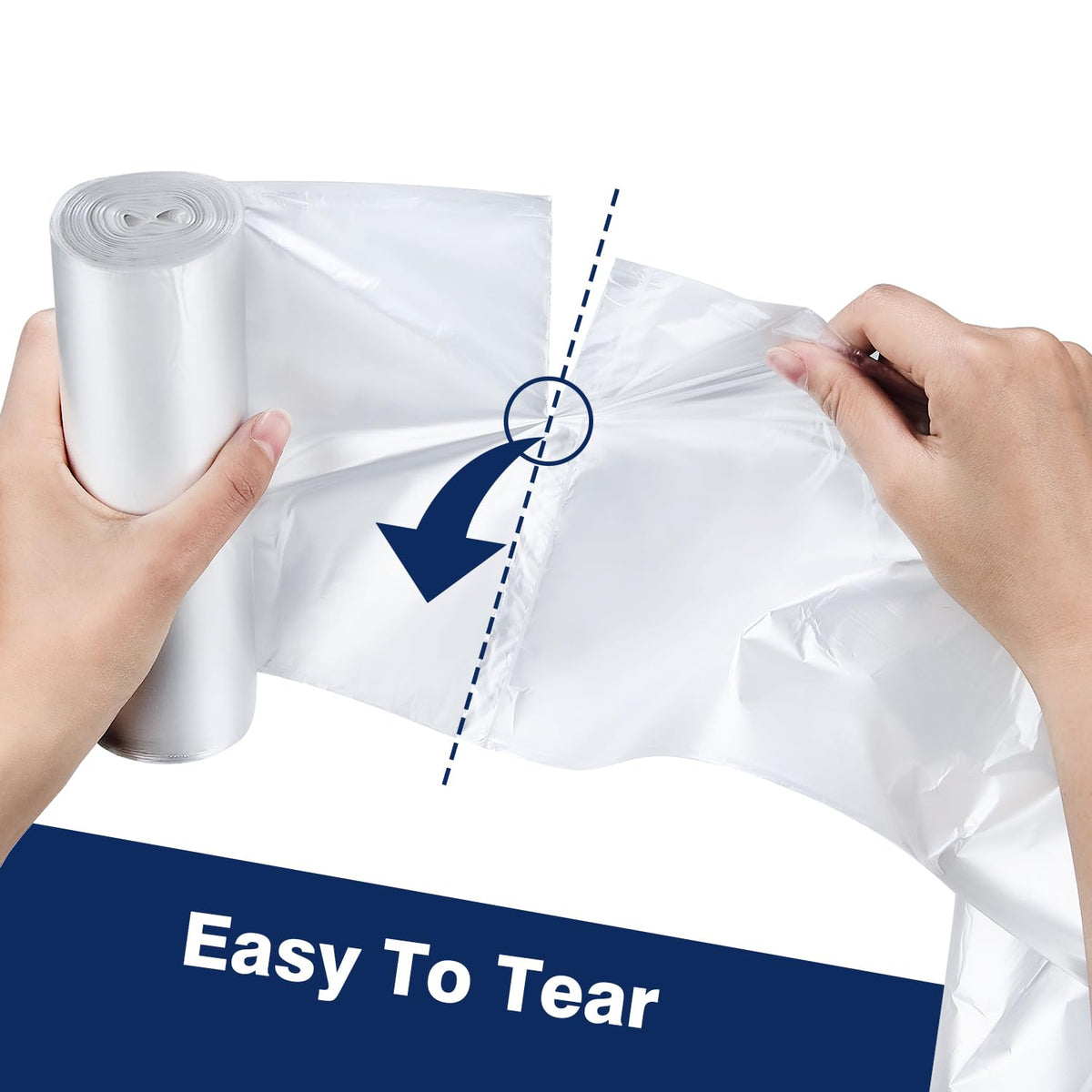 Clear 40-45 Gallon Trash Can Liners, 250 Count P49152