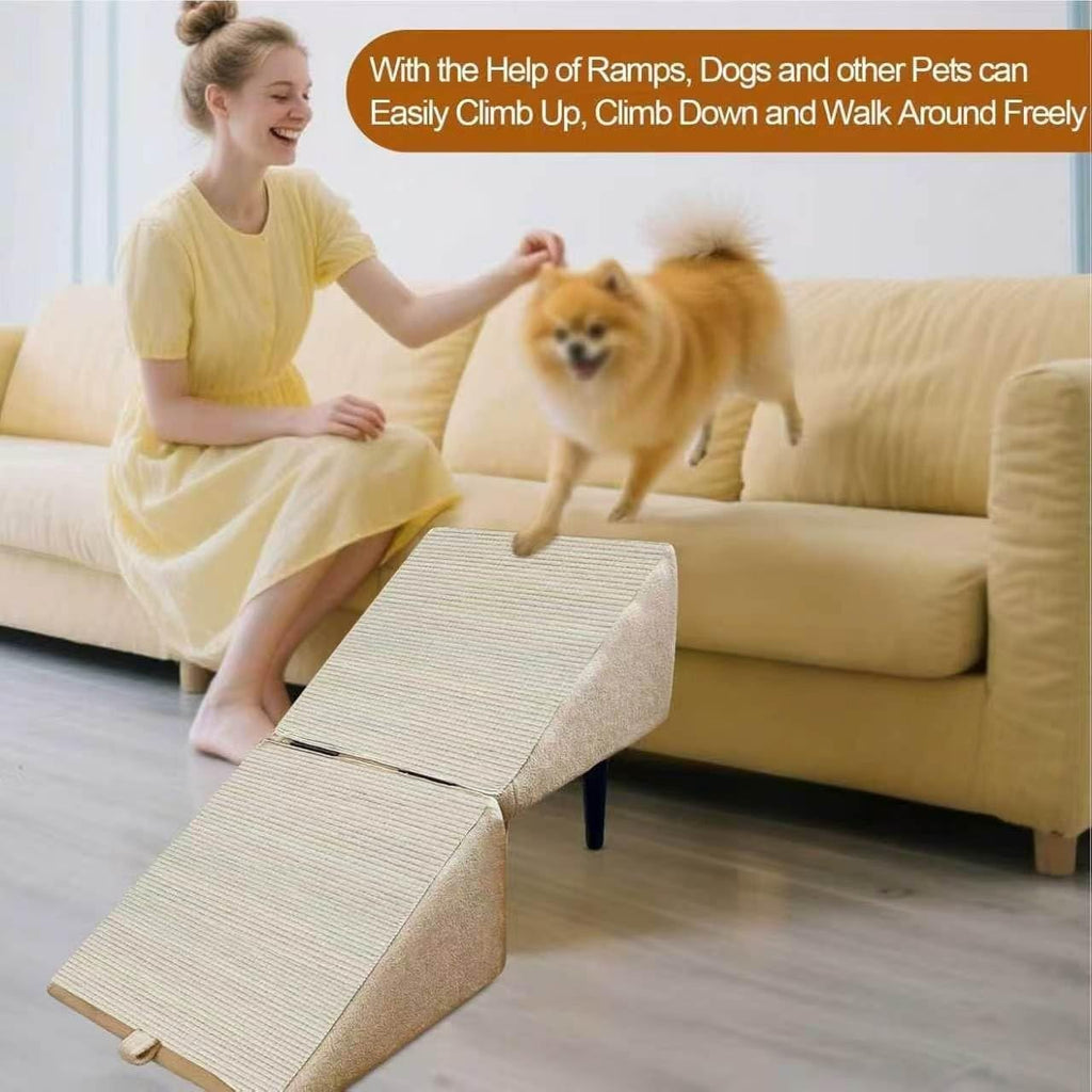 Foldable Dog Ramp Convertible Dog Steps Ottoman L989